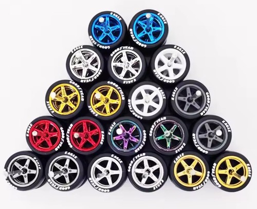 Scale wheels rubber - 1/64,